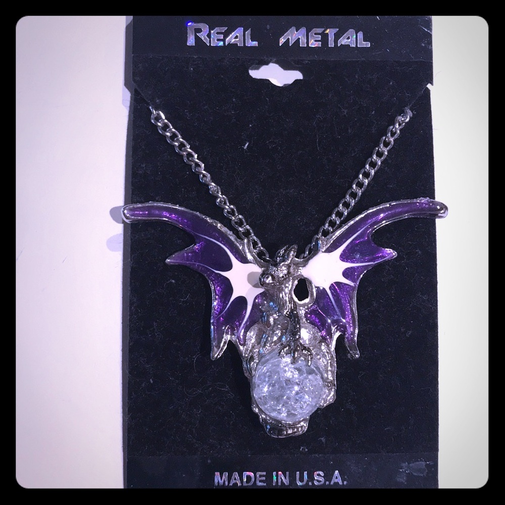 Real Medal Dragon Necklace